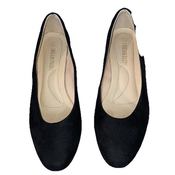 Dream Pairs Shoes - Dream Pairs Dress Shoes Heels Women’s 8 Black Slip On Almond Toe Pumps EUC